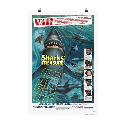 SHARKS TREASURE 1975 - Paper Movie Poster-16″ x 24″-The Sticker Space