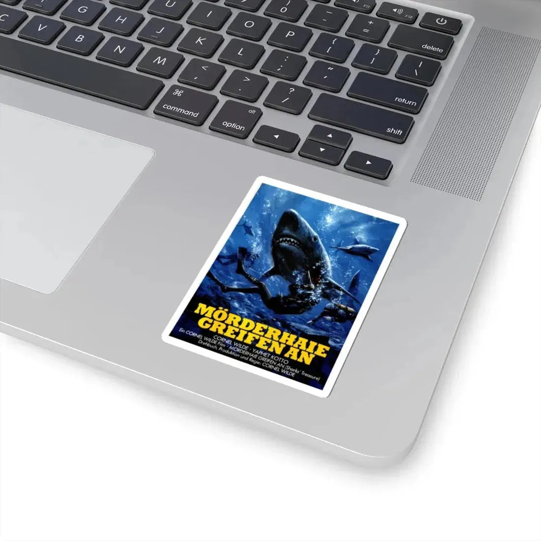 SHARKS TREASURE (GERMAN) 1975 Movie Poster - STICKER Vinyl Kiss-Cut Decal - The Sticker Space