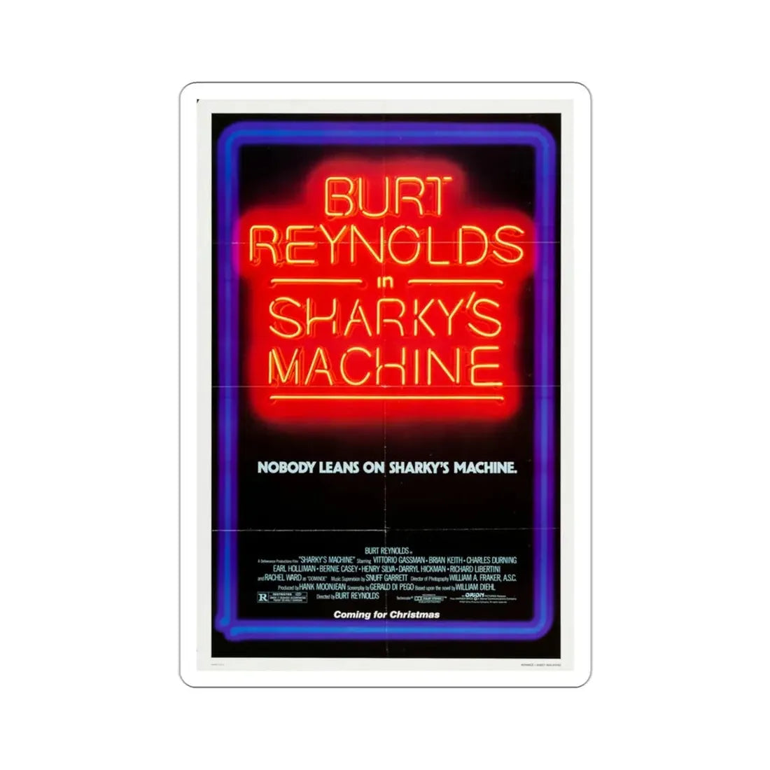 Sharky's Machine 1981 Movie Poster STICKER Vinyl Die-Cut Decal 3 Inch - The Sticker Space
