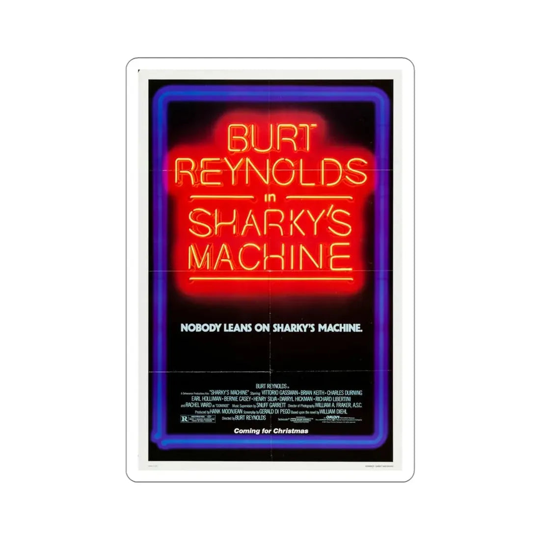 Sharky's Machine 1981 Movie Poster STICKER Vinyl Die-Cut Decal 4 Inch - The Sticker Space