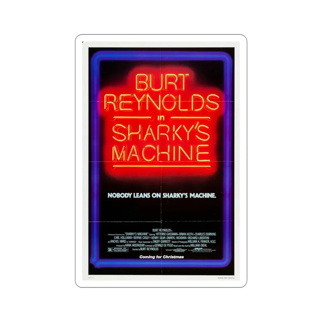 Sharky's Machine 1981 Movie Poster STICKER Vinyl Die-Cut Decal 6 Inch - The Sticker Space