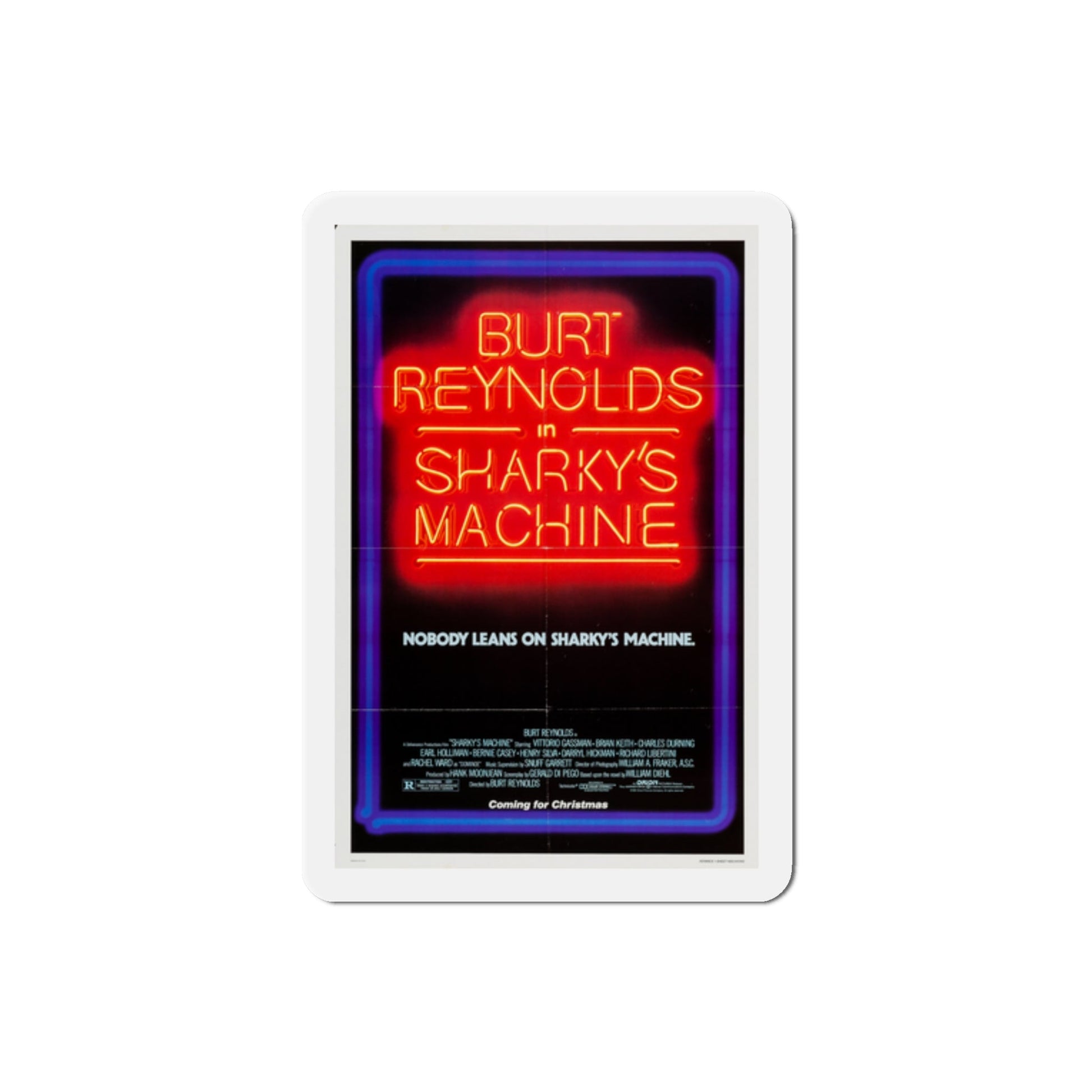 Sharky's Machine 1981 Movie Poster Die-Cut Magnet-2" x 2"-The Sticker Space