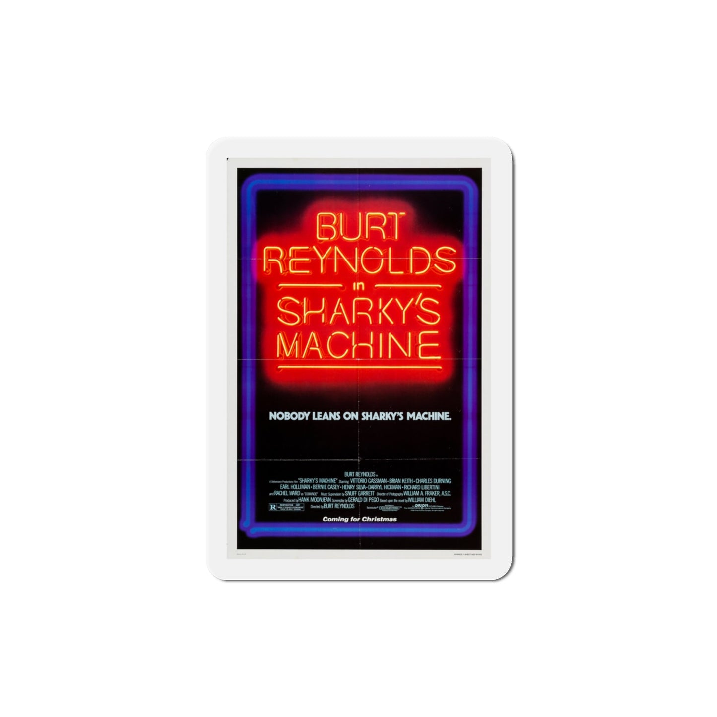 Sharky's Machine 1981 Movie Poster Die-Cut Magnet-3" x 3"-The Sticker Space