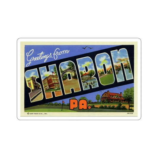 Sharon PA (Greeting Cards) STICKER Vinyl Die-Cut Decal 6 Inch - The Sticker Space