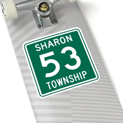 Sharon Township Route 53 Medina County Ohio (Ohio) (Road Sign) STICKER Vinyl Kiss-Cut Decal - The Sticker Space