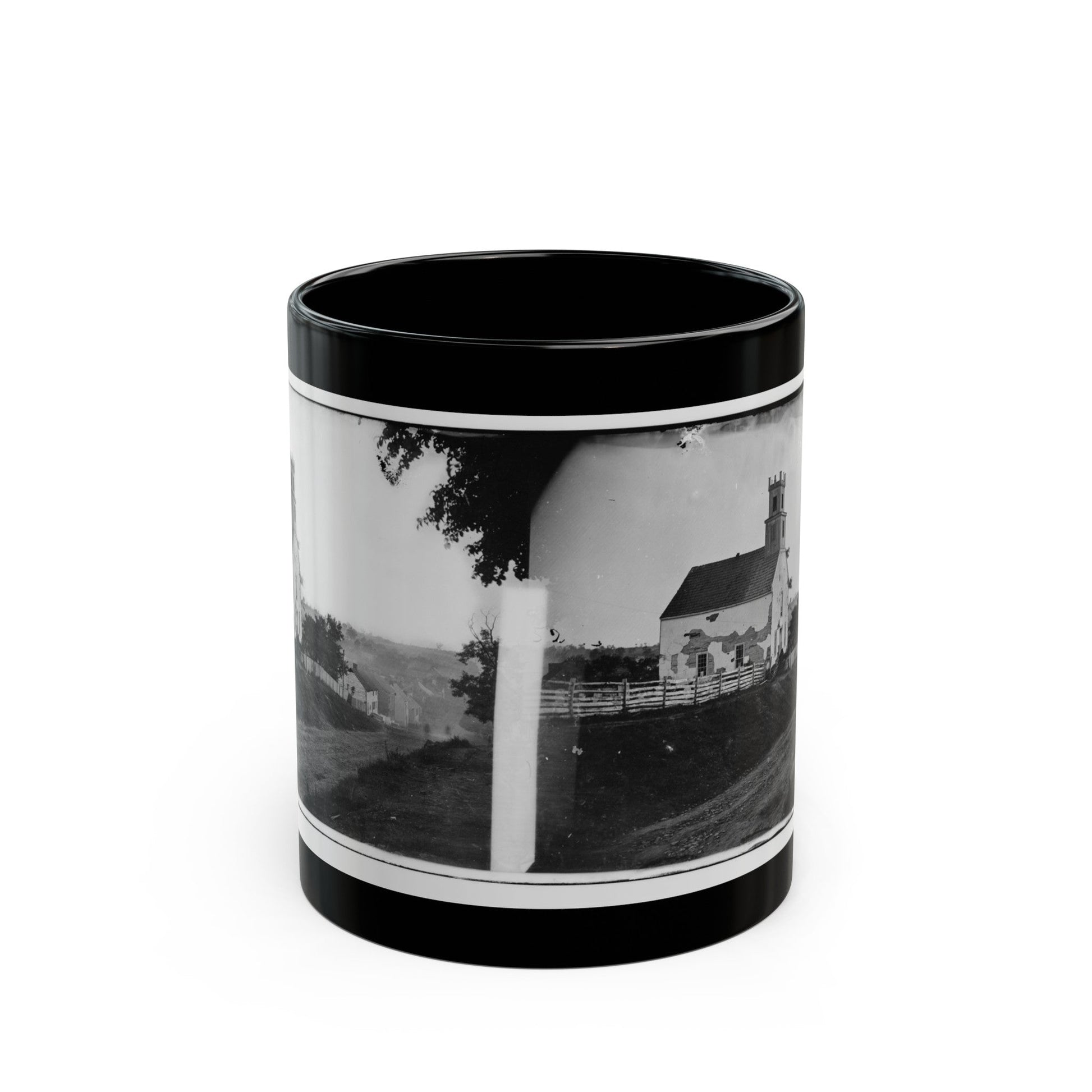 Sharpsburg, Md. Lutheran Church (U.S. Civil War) Black Coffee Mug-11oz-The Sticker Space