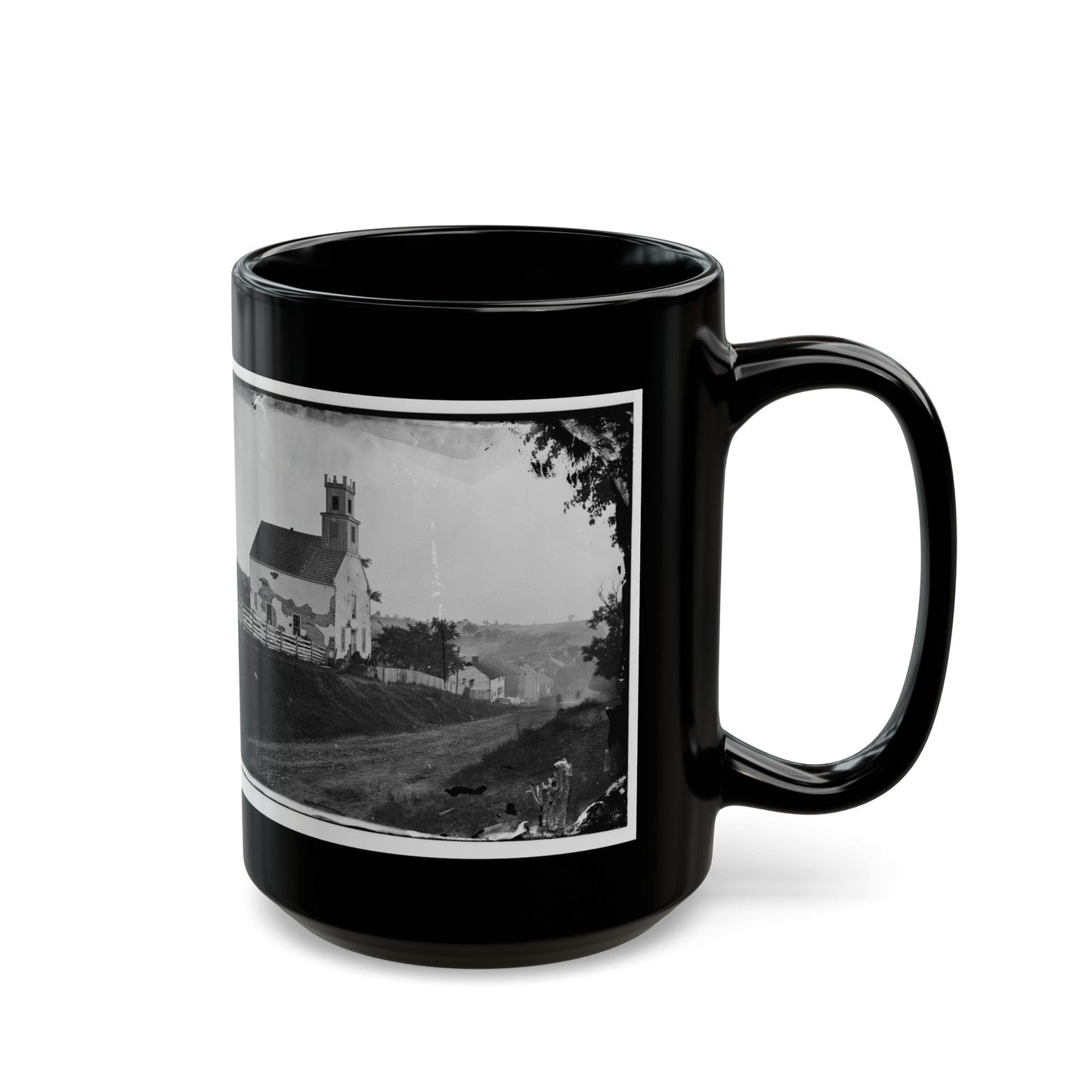 Sharpsburg, Md. Lutheran Church (U.S. Civil War) Black Coffee Mug-The Sticker Space