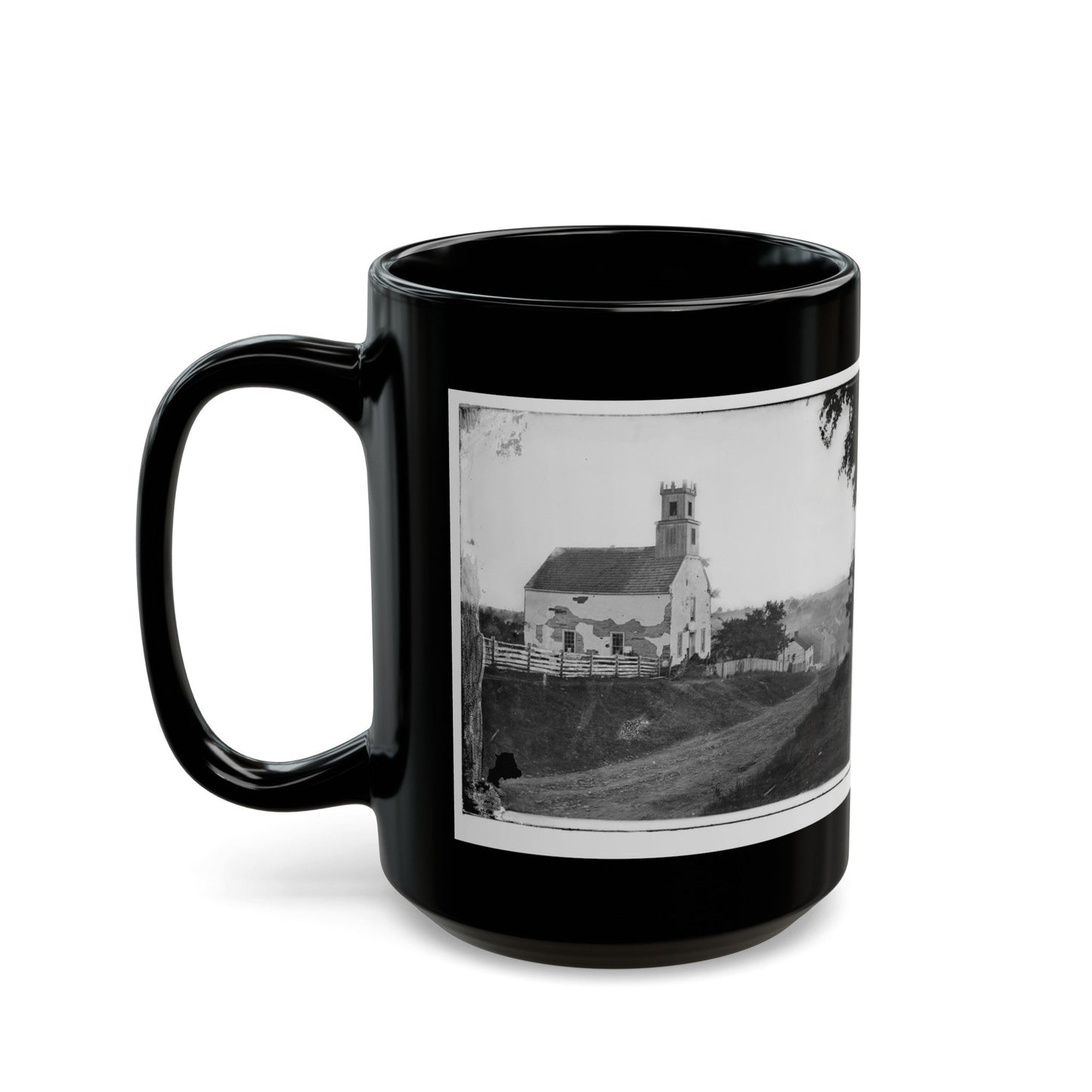 Sharpsburg, Md. Lutheran Church (U.S. Civil War) Black Coffee Mug-The Sticker Space