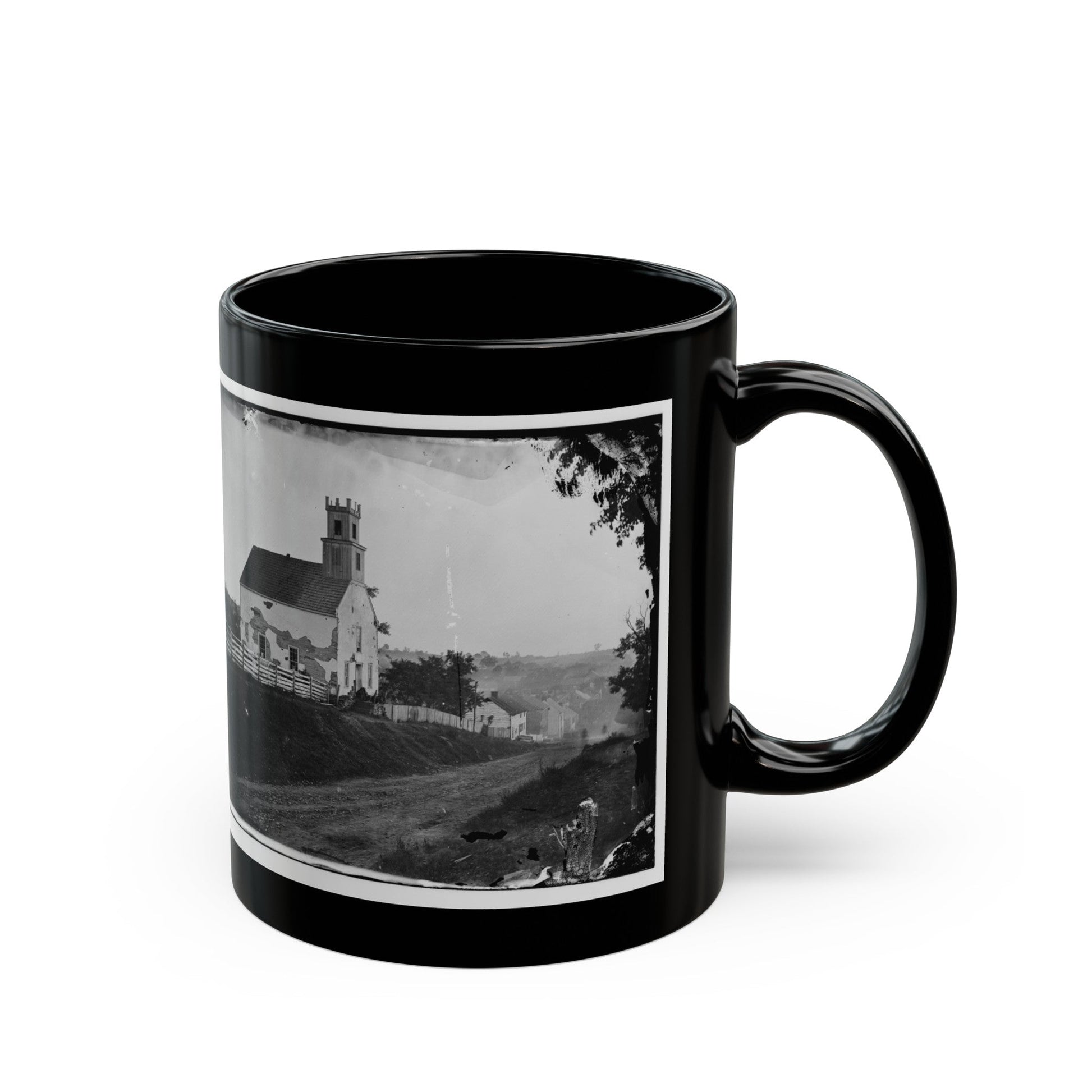 Sharpsburg, Md. Lutheran Church (U.S. Civil War) Black Coffee Mug-The Sticker Space