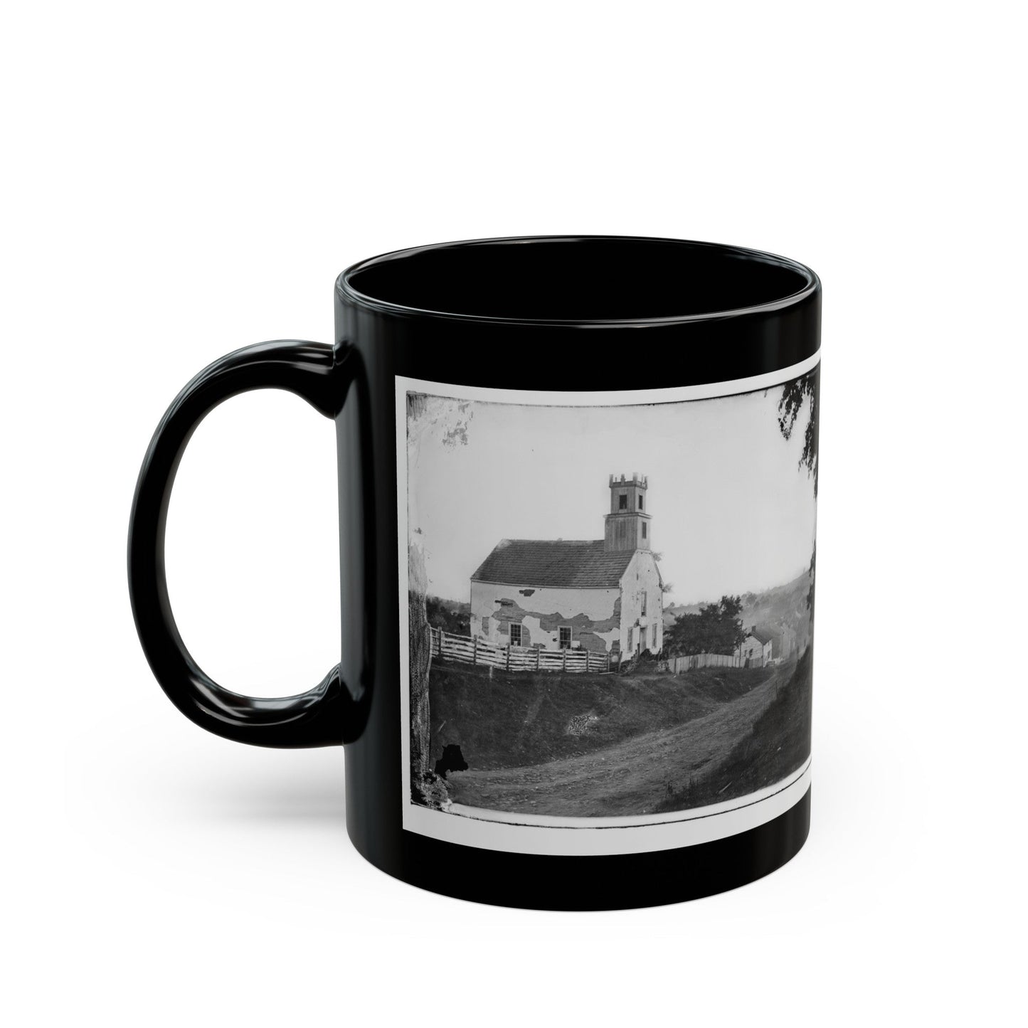 Sharpsburg, Md. Lutheran Church (U.S. Civil War) Black Coffee Mug-The Sticker Space