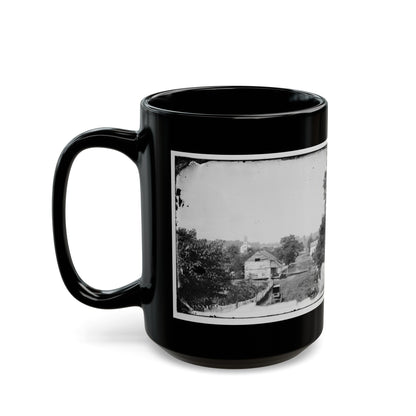 Sharpsburg, Md. View With Episcopal Church In Distance (U.S. Civil War) Black Coffee Mug-The Sticker Space