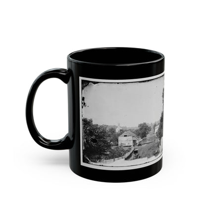 Sharpsburg, Md. View With Episcopal Church In Distance (U.S. Civil War) Black Coffee Mug-The Sticker Space