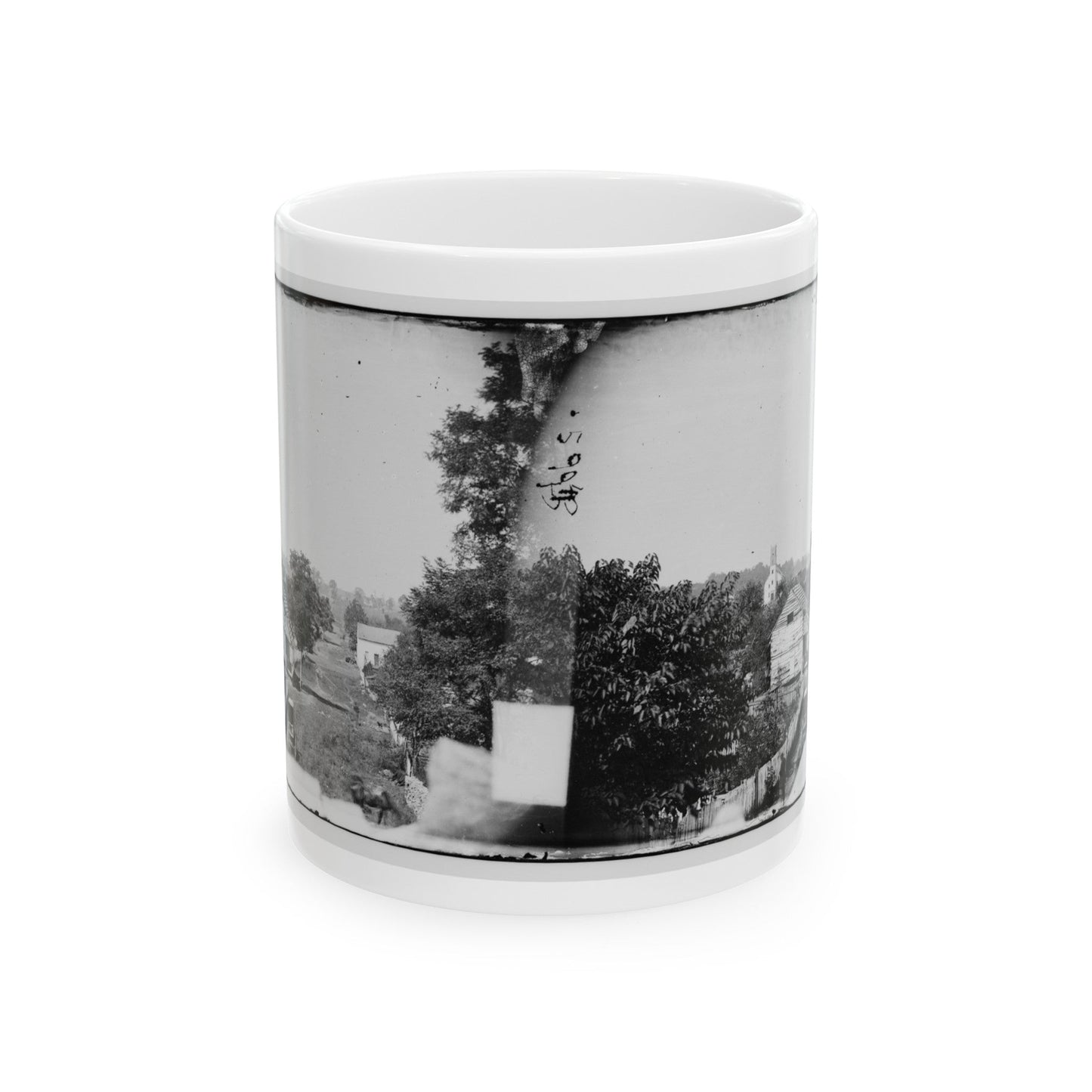 Sharpsburg, Md. View With Episcopal Church In Distance (U.S. Civil War) White Coffee Mug-11oz-The Sticker Space