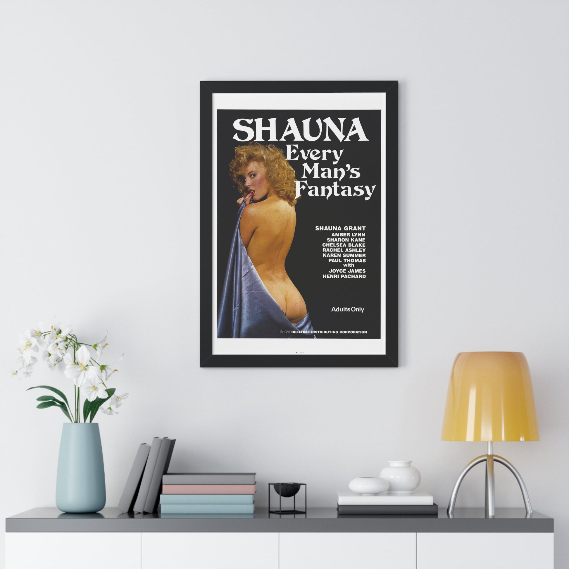 SHAUNA EVERY MAN'S FANTASY 1985 - Framed Movie Poster-The Sticker Space