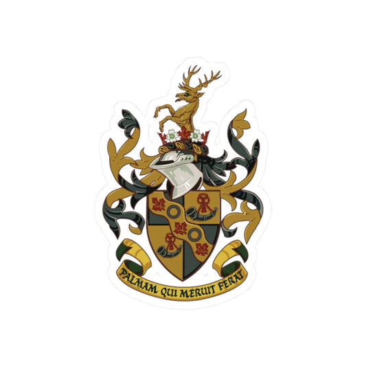 Shawnigan crest (Canada) (Coat of Arms) STICKER Vinyl Kiss-Cut Decal 2 Inch White - The Sticker Space