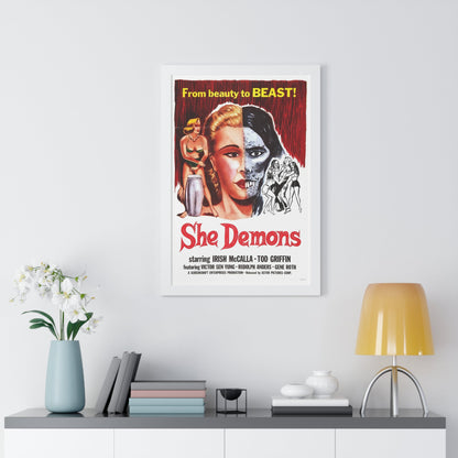 SHE DEMONS 1958 - Framed Movie Poster-The Sticker Space