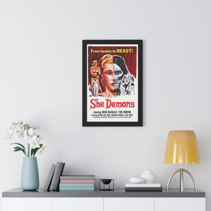 SHE DEMONS 1958 - Framed Movie Poster-The Sticker Space