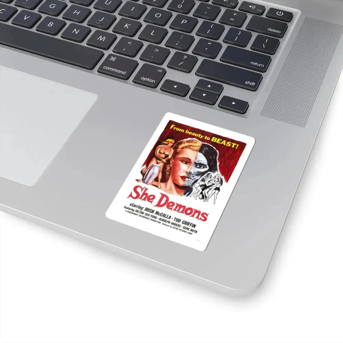 SHE DEMONS 1958 Movie Poster - STICKER Vinyl Kiss-Cut Decal - The Sticker Space