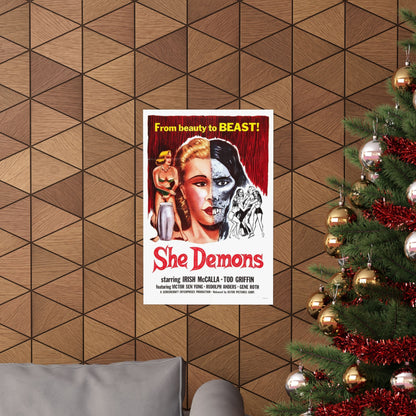 SHE DEMONS 1958 - Paper Movie Poster-The Sticker Space