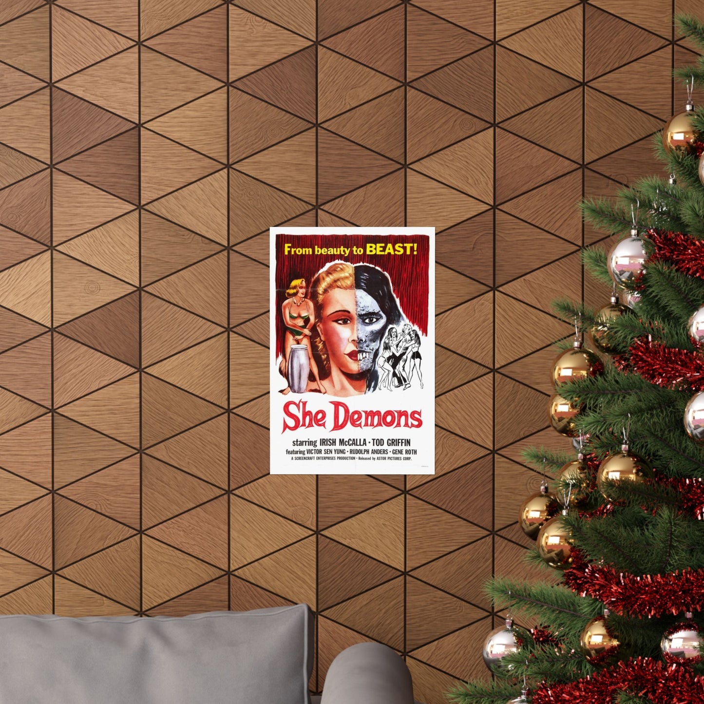 SHE DEMONS 1958 - Paper Movie Poster-The Sticker Space