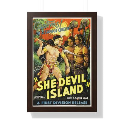 SHE-DEVIL ISLAND (2) - Framed Movie Poster-16″ x 24″-The Sticker Space