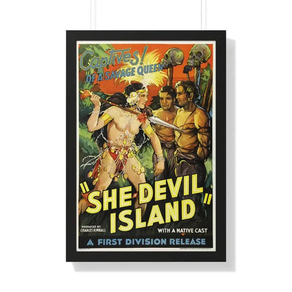 SHE-DEVIL ISLAND (2) - Framed Movie Poster 20" x 30" Black - The Sticker Space