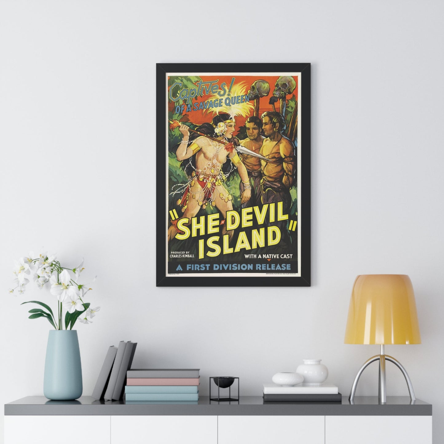 SHE-DEVIL ISLAND (2) - Framed Movie Poster-The Sticker Space