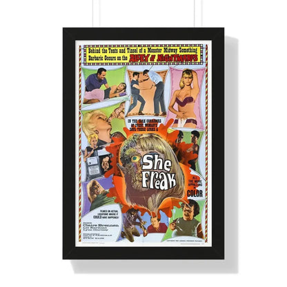 SHE-FREAK 1967 - Framed Movie Poster 16″ x 24″ Black - The Sticker Space