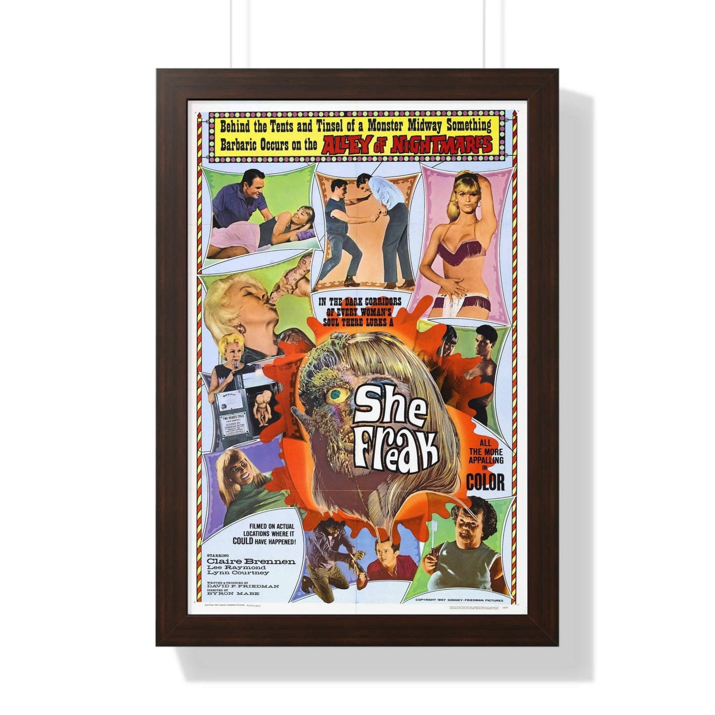 SHE-FREAK 1967 - Framed Movie Poster-16″ x 24″-The Sticker Space