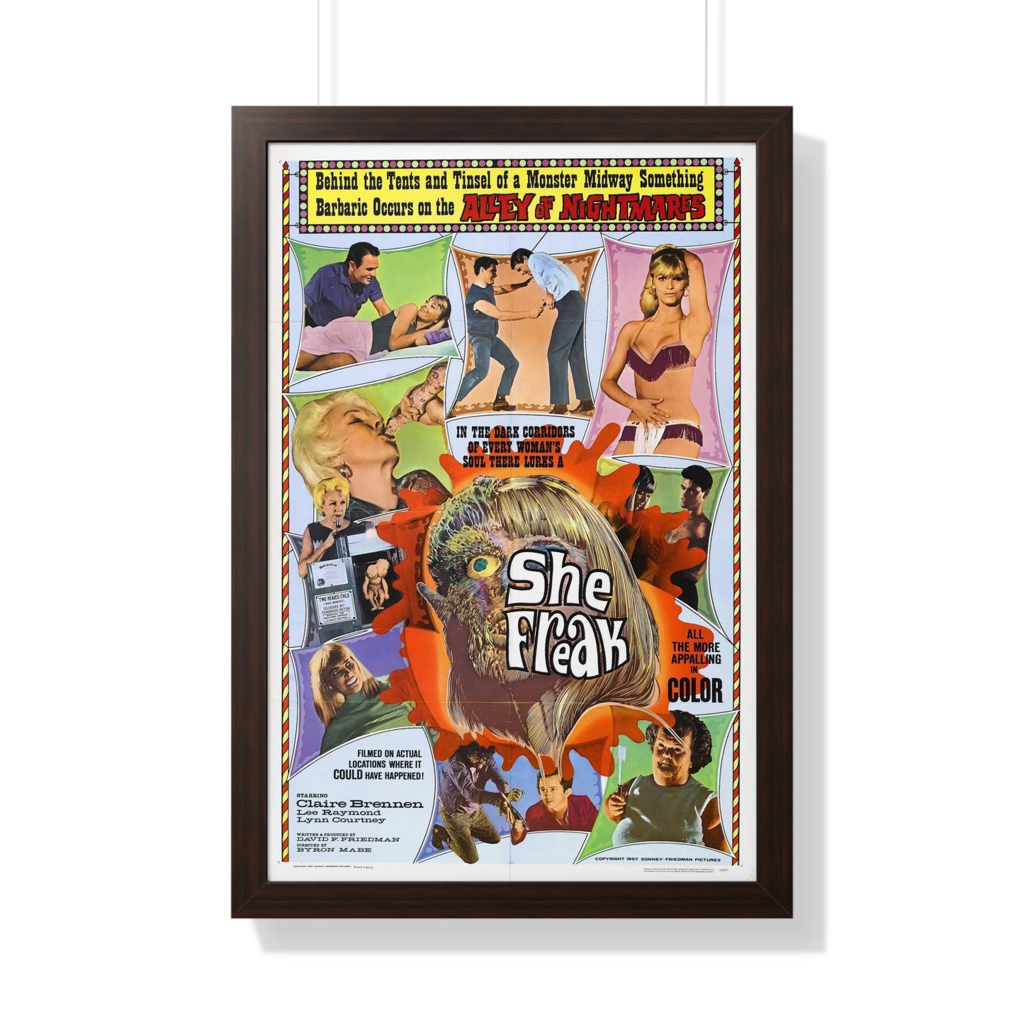 SHE-FREAK 1967 - Framed Movie Poster-20" x 30"-The Sticker Space