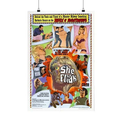 SHE-FREAK 1967 - Paper Movie Poster 16″ x 24″ Matte - The Sticker Space