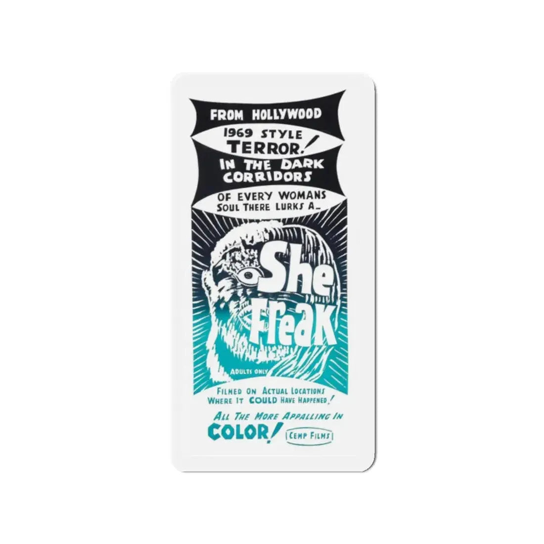 SHE FREAK (2) 1967 Movie Poster - Refrigerator Magnet 2 Inch - The Sticker Space