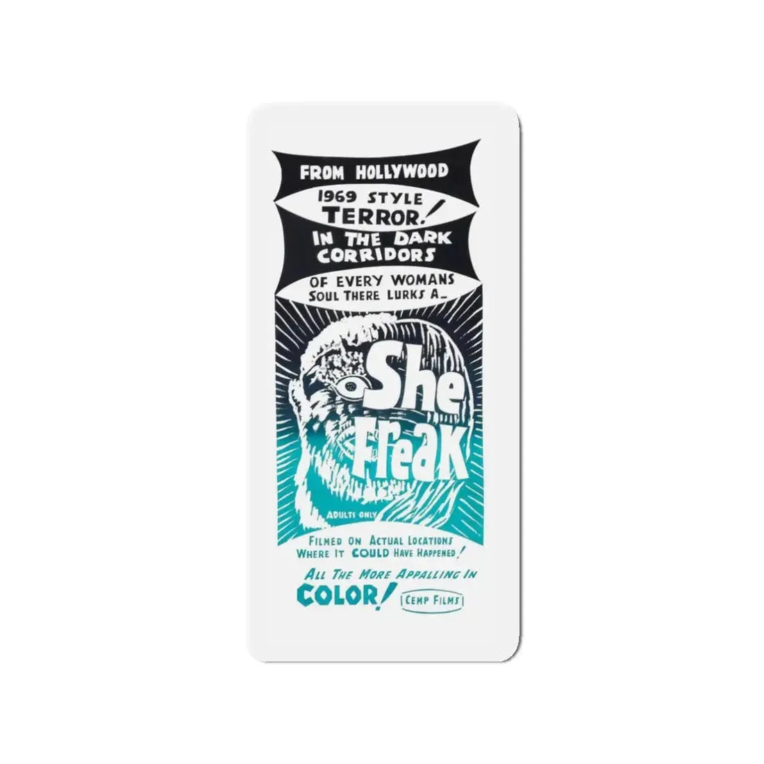 SHE FREAK (2) 1967 Movie Poster - Refrigerator Magnet 3 Inch - The Sticker Space