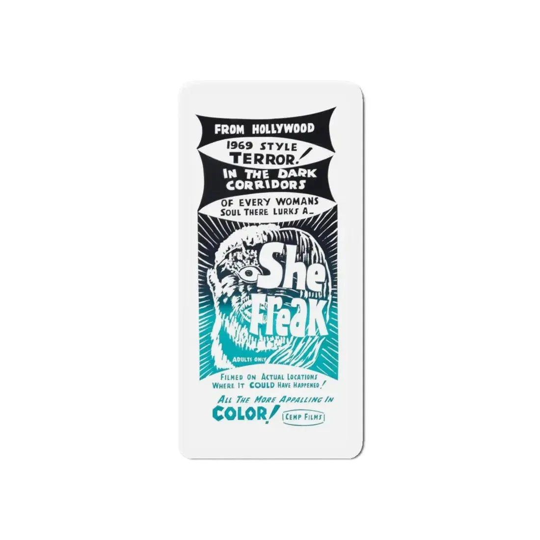 SHE FREAK (2) 1967 Movie Poster - Refrigerator Magnet 6 Inch - The Sticker Space