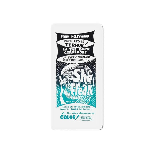SHE FREAK (2) 1967 Movie Poster - Refrigerator Magnet 6 Inch - The Sticker Space