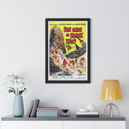 SHE GODS OF SHARK REEF 1958 - Framed Movie Poster-The Sticker Space