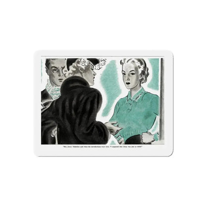 She Had Thought Jinny Was A Child, 1936 (Magazine Illustration) Refrigerator Magnet 5 Inch Die-Cut - The Sticker Space