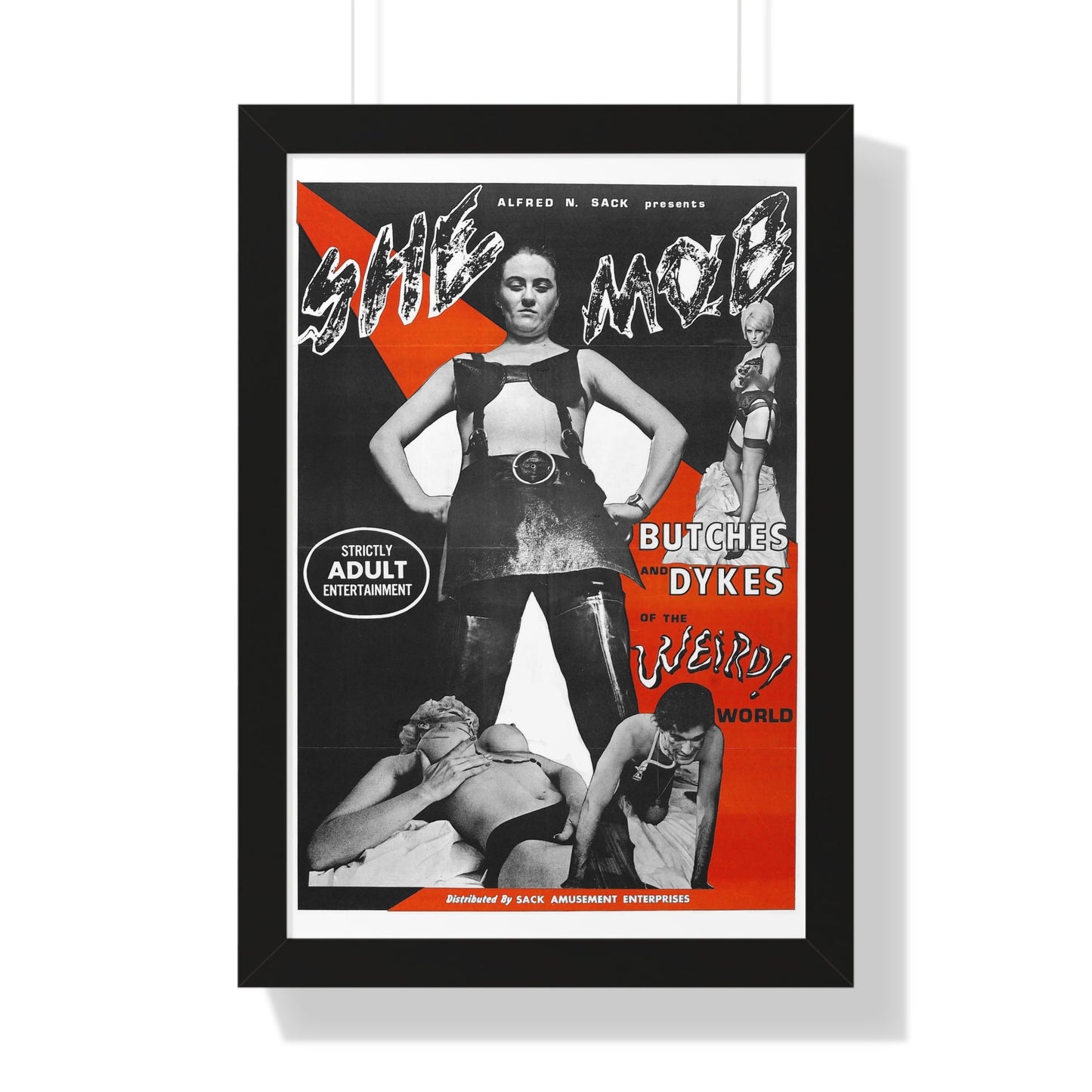 SHE MOB 1968 - Framed Movie Poster-16″ x 24″-The Sticker Space