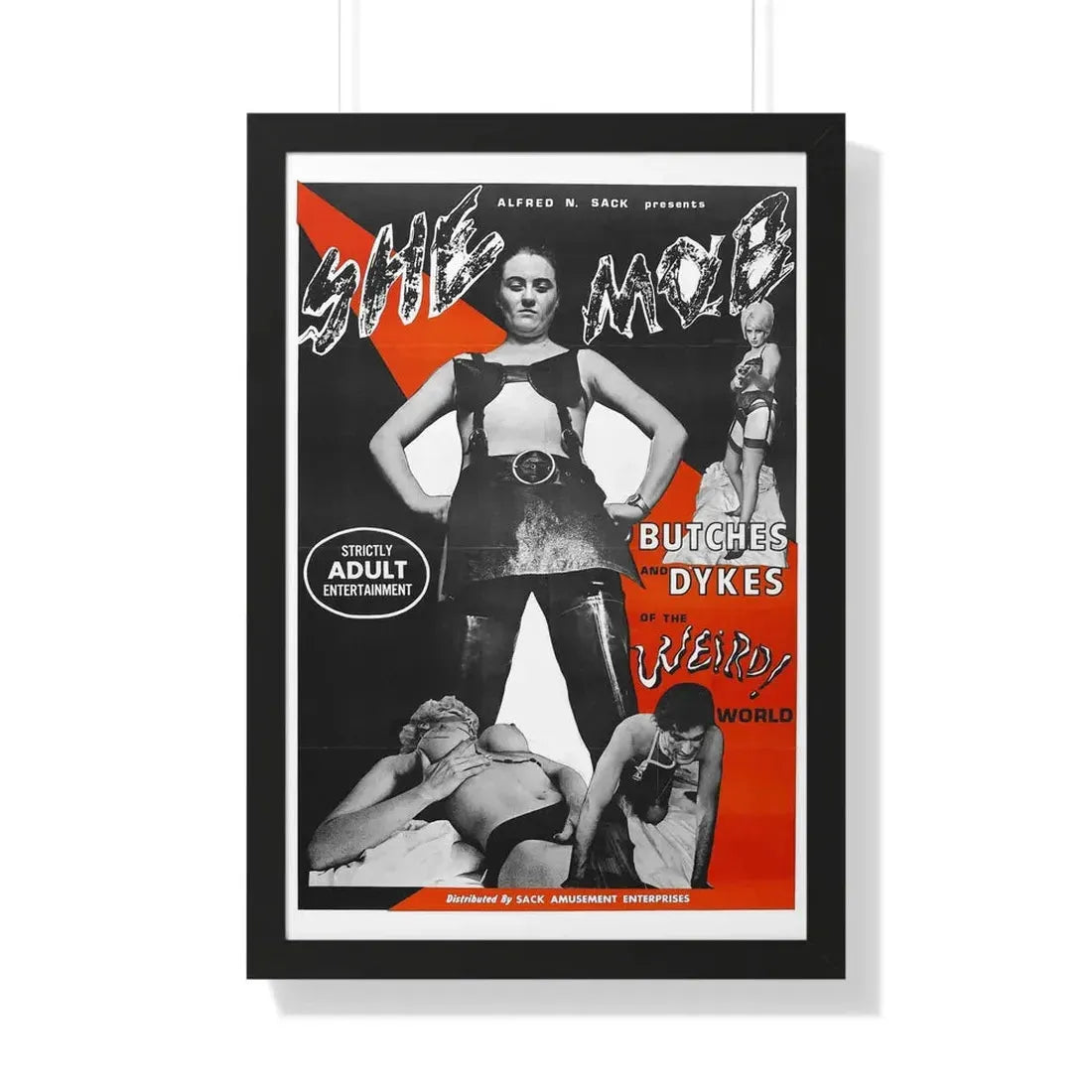 SHE MOB 1968 - Framed Movie Poster 20" x 30" Black - The Sticker Space