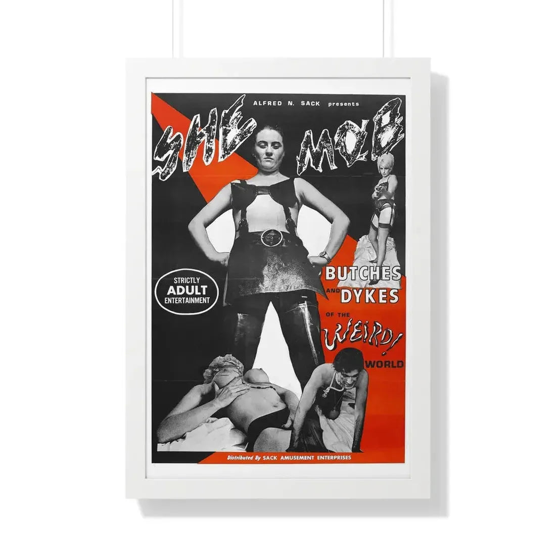 SHE MOB 1968 - Framed Movie Poster 20" x 30" White - The Sticker Space