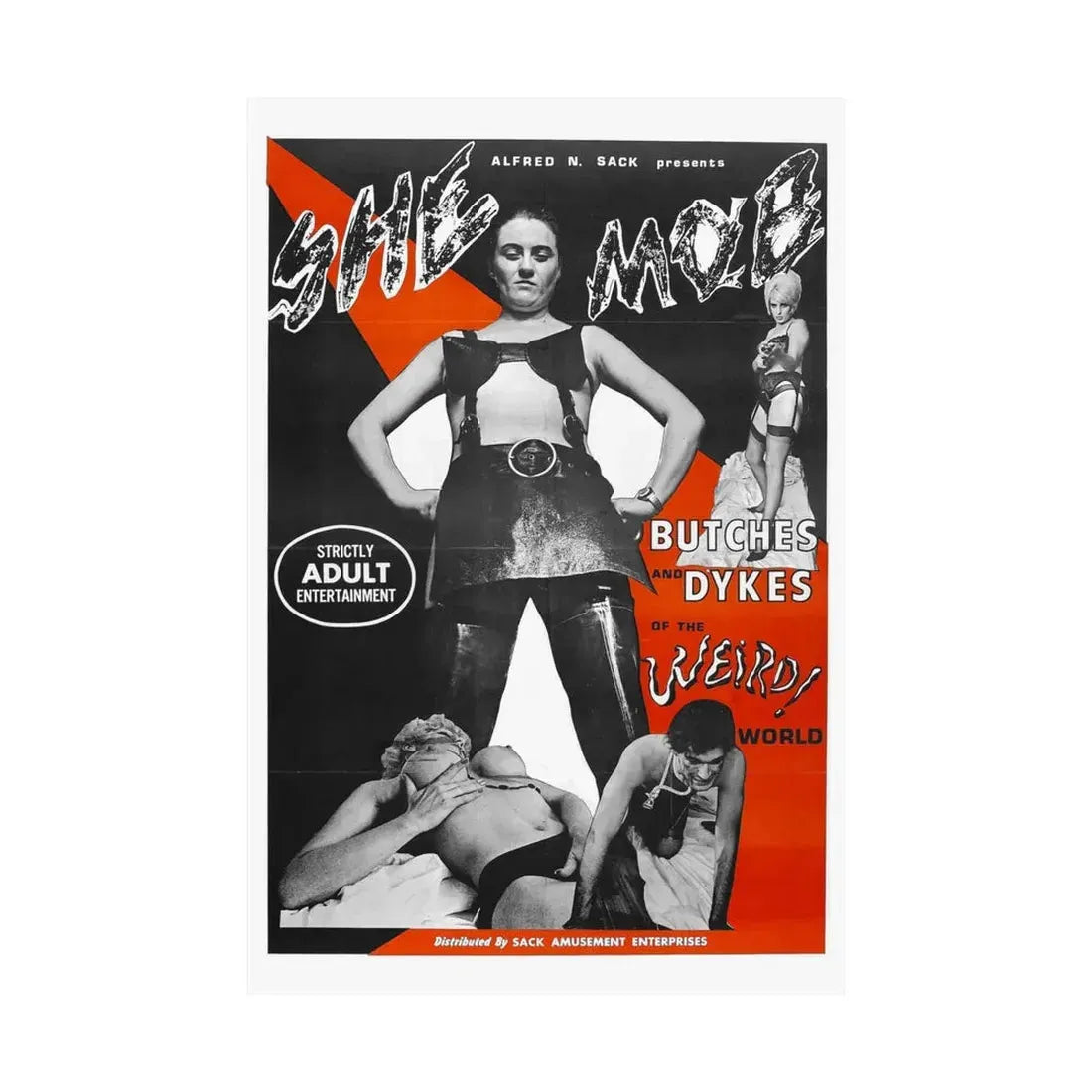 SHE MOB 1968 - Paper Movie Poster - The Sticker Space