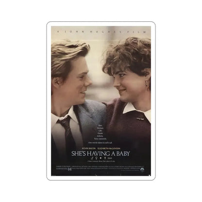 She's Having a Baby 1988 Movie Poster STICKER Vinyl Die-Cut Decal 5 Inch - The Sticker Space
