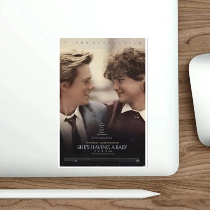 She's Having a Baby 1988 Movie Poster STICKER Vinyl Die-Cut Decal - The Sticker Space