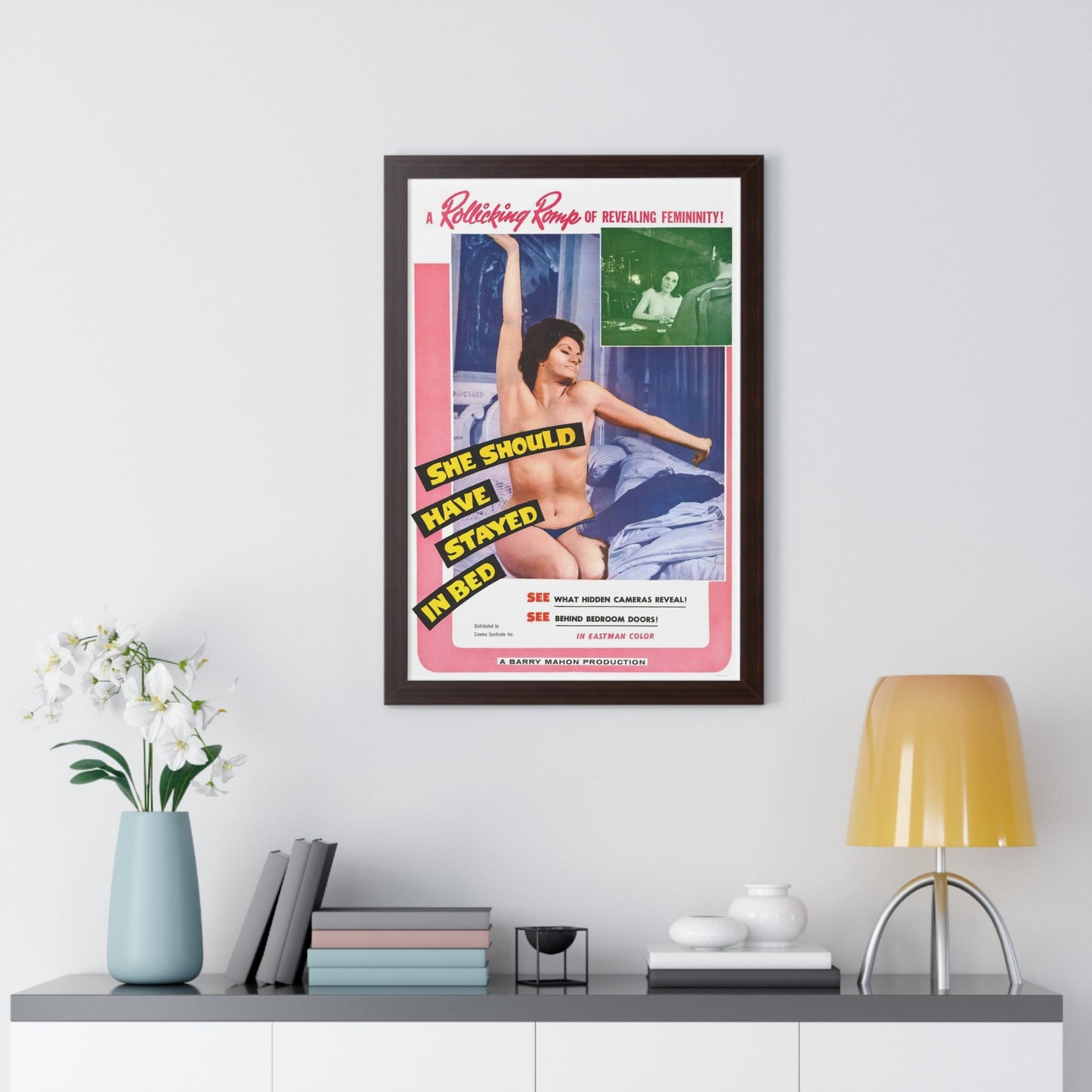 SHE SHOULD HAVE STAYED IN BED 1963 - Framed Movie Poster-The Sticker Space