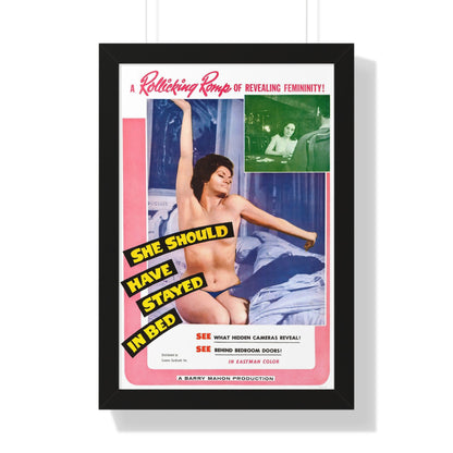 SHE SHOULD HAVE STAYED IN BED 1963 - Framed Movie Poster-16″ x 24″-The Sticker Space