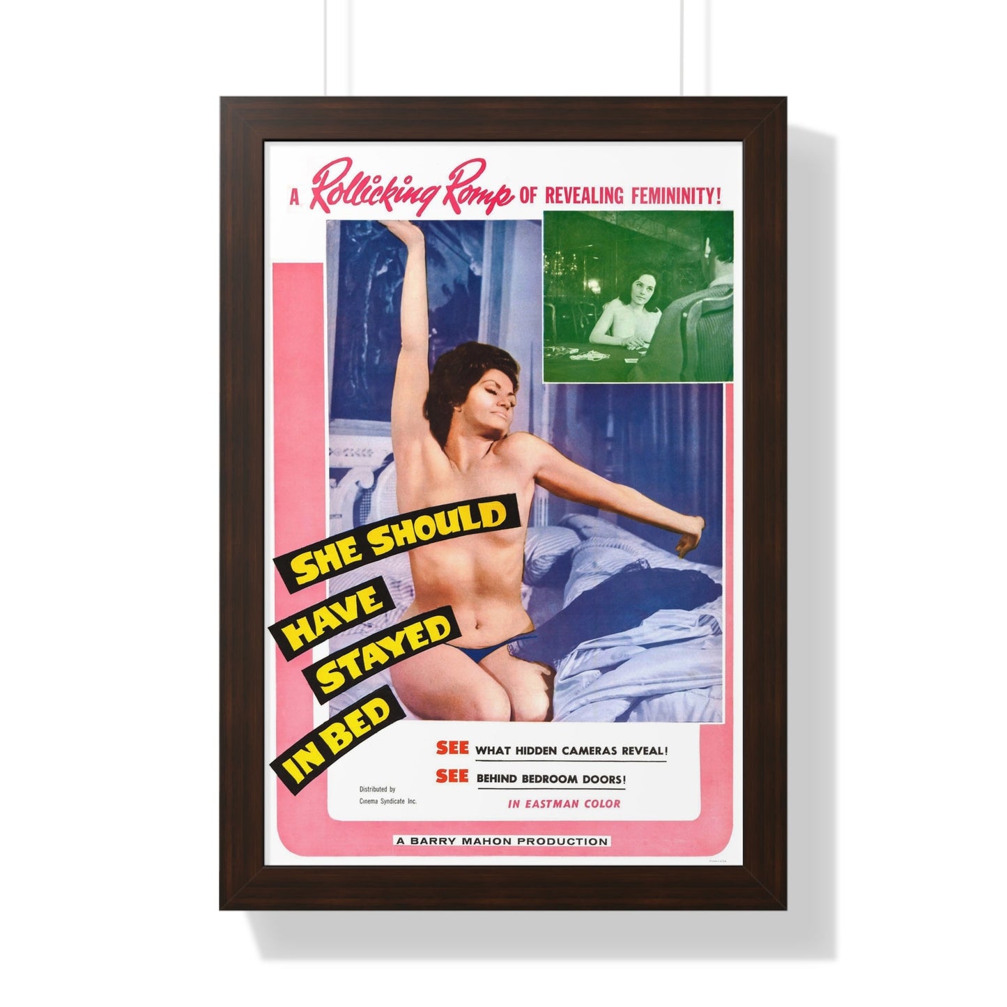 SHE SHOULD HAVE STAYED IN BED 1963 - Framed Movie Poster-16″ x 24″-The Sticker Space