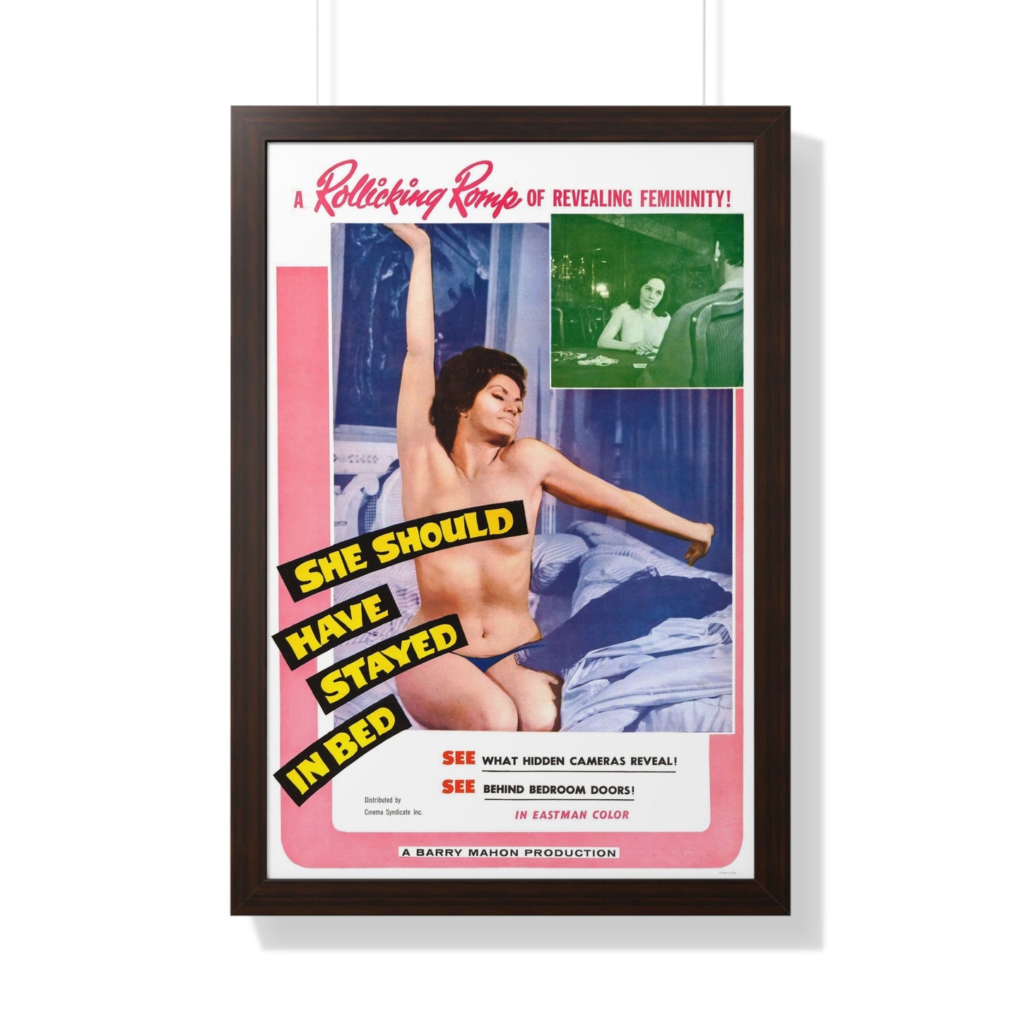 SHE SHOULD HAVE STAYED IN BED 1963 - Framed Movie Poster-20" x 30"-The Sticker Space