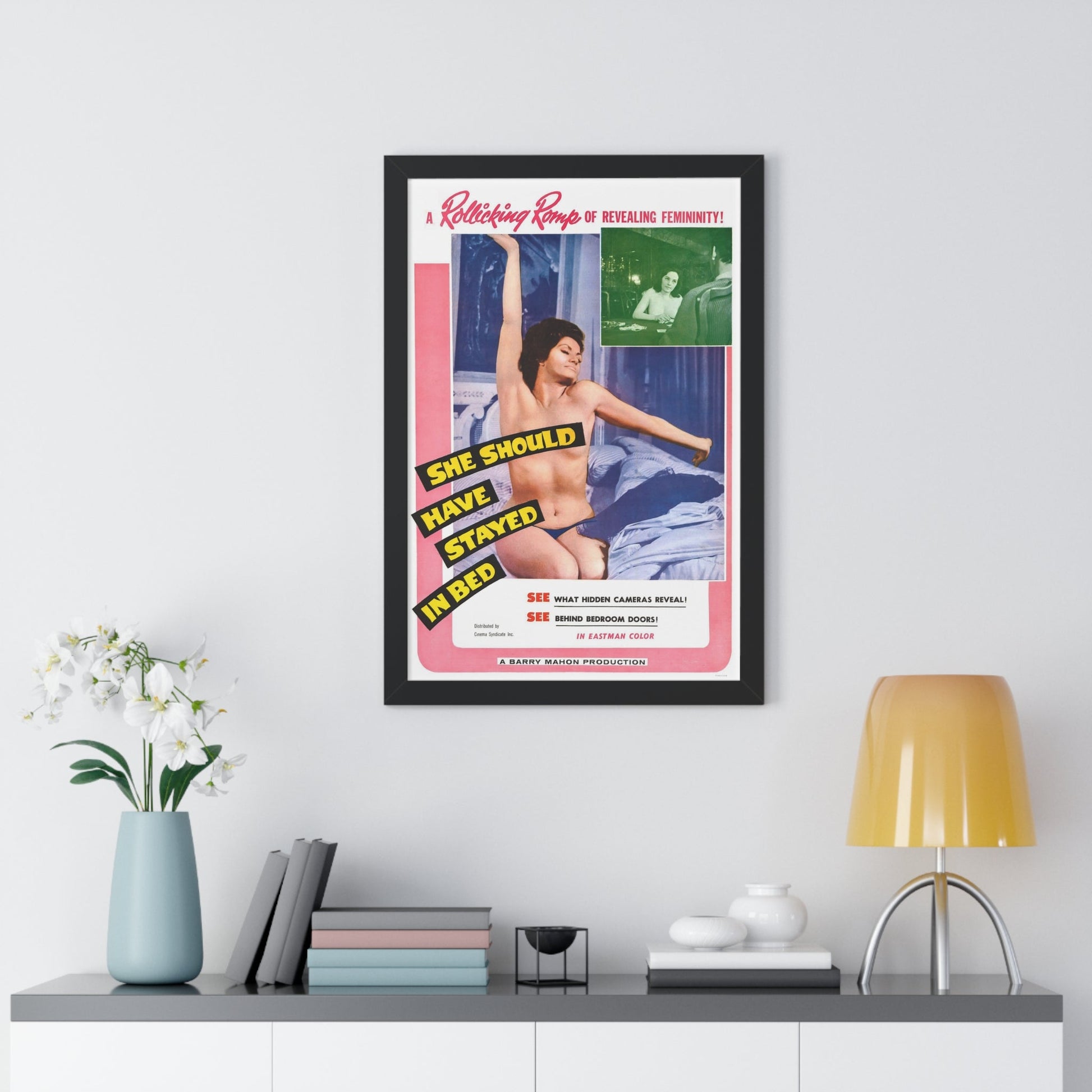 SHE SHOULD HAVE STAYED IN BED 1963 - Framed Movie Poster-The Sticker Space