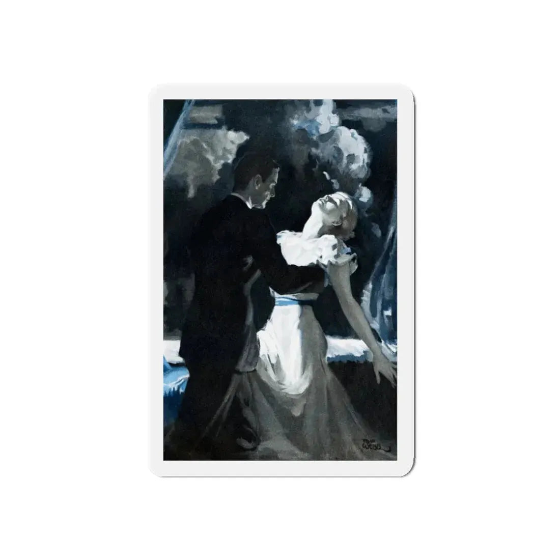 She Swallowed the Dylithium Crystals Again, 1930's (Magazine Illustration) Refrigerator Magnet 3 Inch Die-Cut - The Sticker Space