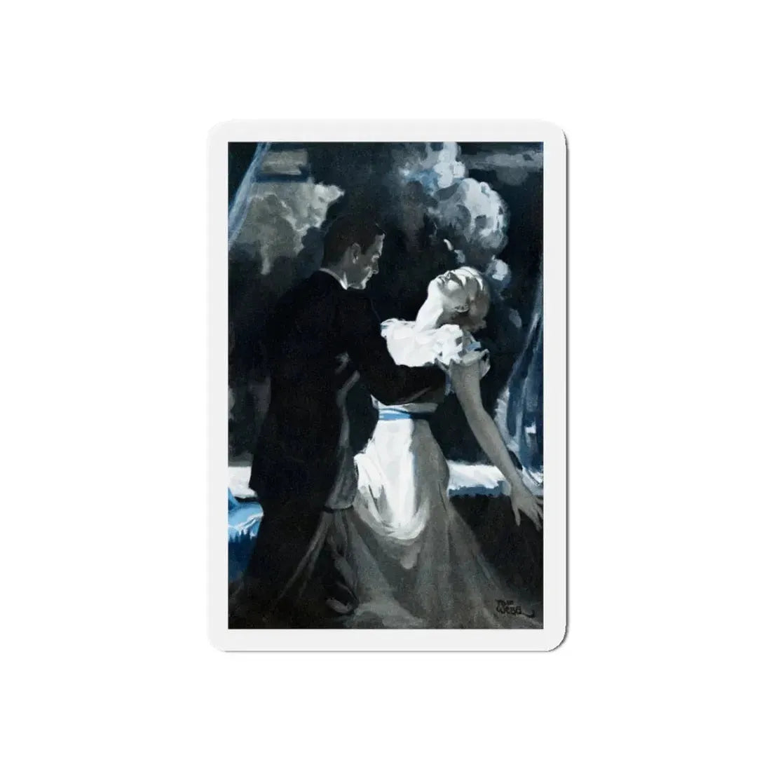 She Swallowed the Dylithium Crystals Again, 1930's (Magazine Illustration) Refrigerator Magnet 4 Inch Die-Cut - The Sticker Space